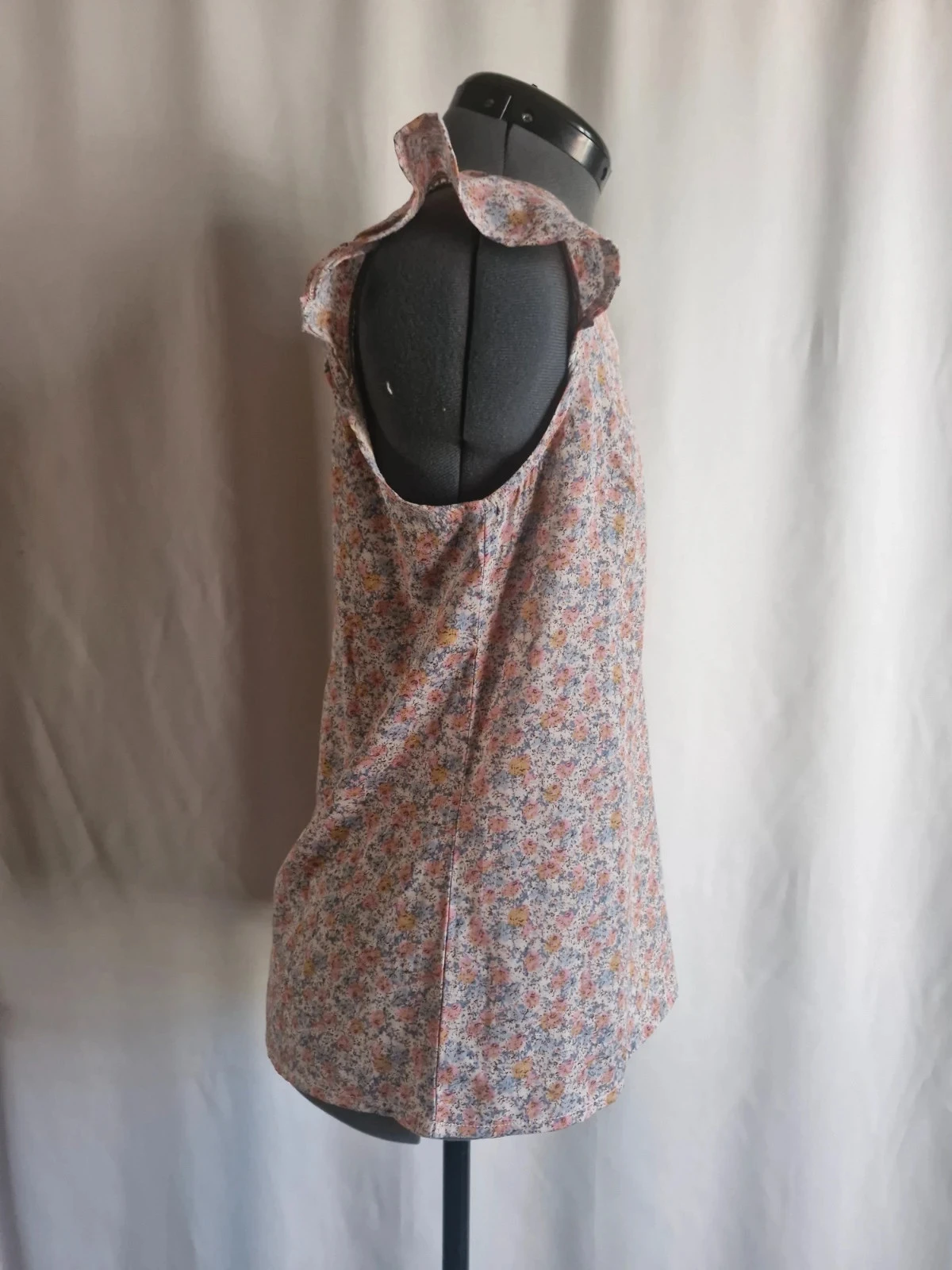 Blouse Cerise Blue fleurie S met franjes mouwen en romantische bohemische V-hals – photo 3